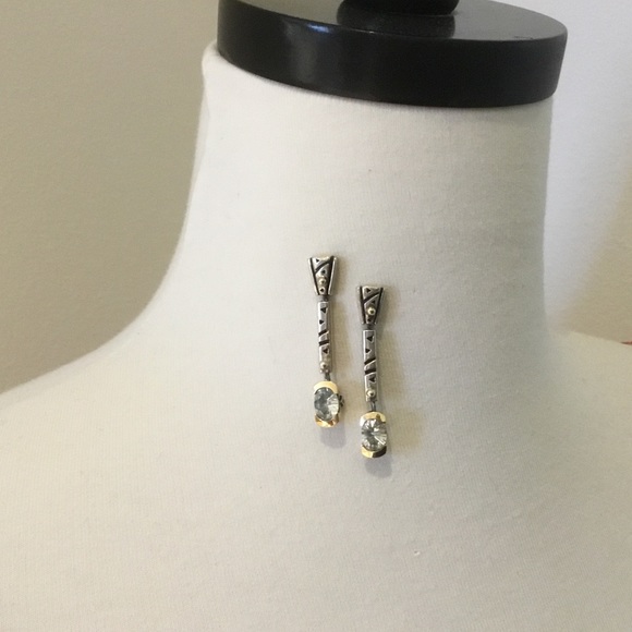 John Atencio earrings 925 silver 18kt gold accent - Picture 4 of 8
